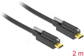 84138 USB 3.1 cable, C connector to C connector, screws on top, 2 m