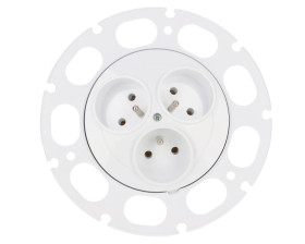 Gniazdo p/t trzykrotne z/u z nawijakiem PT-36 AS