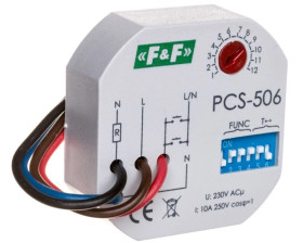 Przekaźnik czasowy 8-funkcyjny z wejściem START 10A 1Z 230V AC 0,1sek-24h PCS-506
