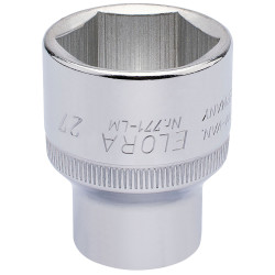 Elora 15316 27mm 1/2&quot; Square Drive Hexagon Socket