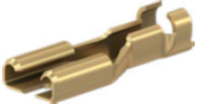 Uninsulated flat plug sleeve, 4.8 x 0.8 mm, 0.5 to 1.0 mm², AWG 22 to 18, 23.5201