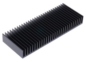 Radiator 75 x 200 x 25mm 1.4K/W Uniwersalny Prostokątny Alu
