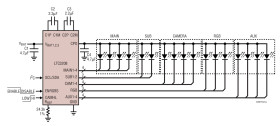 High Current Software Configurable Multidisplay LED Controller