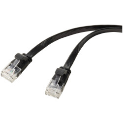 Renkforce RF-5771530 RJ45 Network Cable Black PVC 0.50m Network Cables