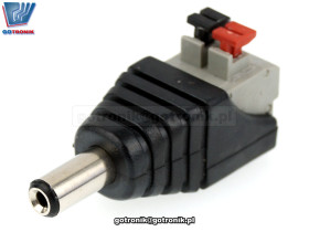 Wtyk DC 2,1mm/5,5mm z szybkozĹÄczem