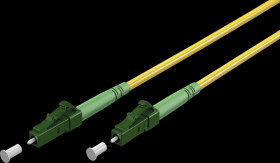 59629 Simplex FO patch cable, LC-APC (8°)&lt;&gt;LC-APC (8°),yellow, 2.0 m