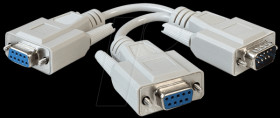 65403 1 x serial plug > 2 x serial socket (Sub-D 9), 17 cm