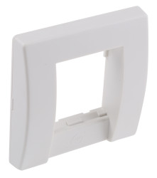 Płytka naścienna, Cat6, l. otworów: 1, RJ45, Kątowy