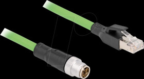 80444 M12 cable, X-coded, 8-pin plug / RJ45 plug, 5 m