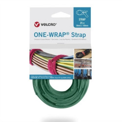 Taśma do wiązania VELCRO One Wrap 20 mm x 330 mm, 25 sztuk, zielona
