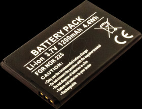 10898 Smartphone battery for Nokia devices, Li-Ion, 1200 mAh