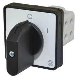 Łącznik krzywkowy pulpitowy z płytą czołową i tabliczką, uszczelniony, 10A, 0-1, 3p T0-Ł S10JDG1103 A6