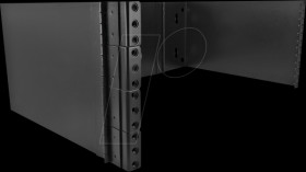 43378 19" Wall Mount Rack, 4U, black, foldable