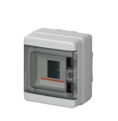 Rozdzielnica modułowa 1x4 n/t bezhalogenowa drzwi transp.IP65 szyna N+PE szara 1000V AC 1500V DC PV UV /22 szt/ EC62004E /opak.