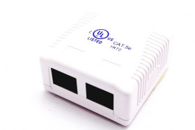 GNIAZDO SIECIOWE RJ45 KAT.5E PODWÓJNE PROSKIT