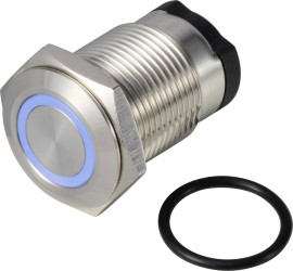 TRU COMPONENTS TC-13224176 Przycisk ONPOW6316F-10ZE/Q/B/12V/S, 16 mm, 36 V DC/AC, 2 A, 1 szt.