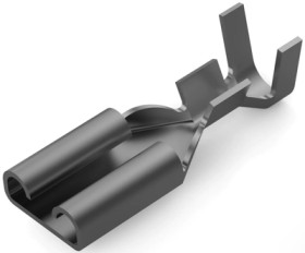 Uninsulated flat plug sleeve, 4.75 x 0.51 mm, 0.2 to 0.51 mm², AWG 24 to 20, brass, tin-plated, 170214-2