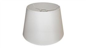 Abażur Tkanina Biały Duży