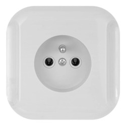 TOPAZ Gniazdo pojedyncze p/t 2p+Z 16A, 250V białe 00060278