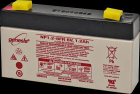 NP1.2-6 Rechargeable Lead-Fleece Battery, 6 V, 1.2 Ah, Standby UPS