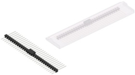 Pin header, 30 pole, pitch 2.54 mm, straight, black, SL12SMD10930ZBSM