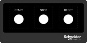 Label field, 200 x 100 mm, for Harmony XB4/XB5/XB6/9001K, ZBYLEG201001