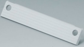 Cover strip, with recess, straight, PC, (W) 80 mm, gray, C2210801