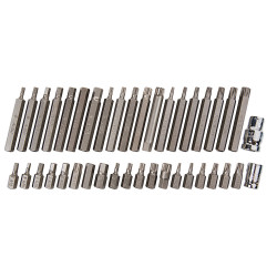 BlueSpot Tools 1517 Mixed Hex Spline &amp; TORX Bit Set, 40 Piece