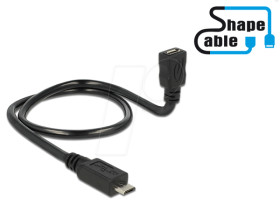 83925 Cable USB2.0 Micro-B male&gt;USB2.0 Micro-B female OTG ShapeCable0.