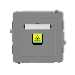 DECO Mechanizm gniazda światłowodowego/optycznego pojedynczego szary mat 27DGOP-1