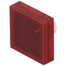 EAO 61-9671.2 Lens flush mounting red 18x18 plastic transparent