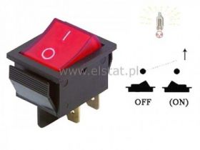 Przeł. kołys. OFF-( ON ) chwilowy 4p podśw.