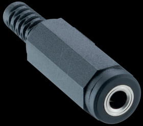 137608 Jack socket, 3,5mm Stereo, plastic