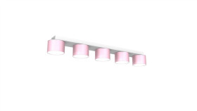 Lampa Sufitowa Dixie Pink/White 5Xgx53 Mlp7557 Milagro