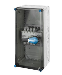 Skrzynka przełącznikowa Mi, IP 65, wlk. 4, napęd zewn., 160 A, 4-bieg. +PE, I-0-II Mi 7481 20001134