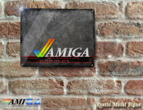 Classic Amiga Logo Guru Meditation Rustic - Metal Sign