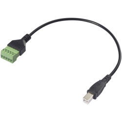 Renkforce RF-6443964 USB 2.0 Adapter cable PVC coated 30 cm Clip terminal