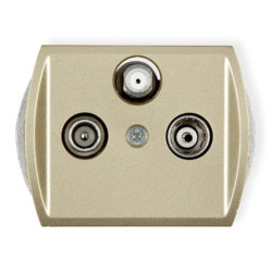 TREND Gniazdo antenowe RTV-SAT końcowe multimedialne (Internet) złoty 6GM