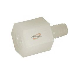 DYSTANS L=8mm Z/W GWINT PLASTIK