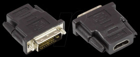 HDMI-DVI HDMI 19-pin female socket &gt; DVI 24+1 Plug