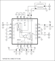 SiGe, High-Linearity, 850MHz to 1550MHz Up/Downconversion Mixer with LO Buffer