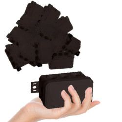 VIPLAST Puszka V8 Bryzgoszczelna Czarna IP54 10 Sztuk