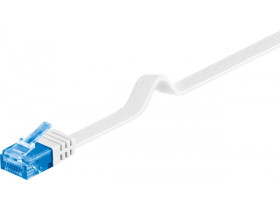 CAT 6a Flach-Patchkabel, U/UTP, Weiß