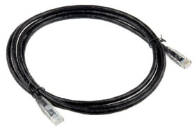 Kabel kategorii 6, Czarny, Wtyk RJ45/męski RJ45dł.: 2m, mat. koszulki: PVC