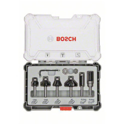 Bosch 2607017469 Edge Milling Cutter Set 8 mm Shank 6-Piece Robust Box