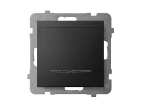 ARIA Wyłącznik hotelowy z podświetleniem pomarańczowym czarny metalik ŁP-15US/m/33 OSPEL