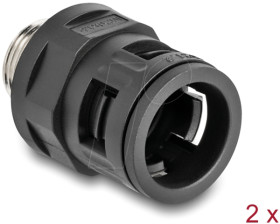 60454 Conduit Fitting with brass external thread M20 black 2 pieces