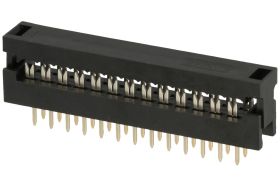 Przejście; IDC; FD26/PCT26; 26 torów; 2x13; proste; 2,54mm; selektywnie złocone; na taśmę; przewlekany (THT); zaciskany; Connfly