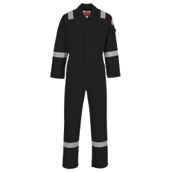 Coverall Light Weight Black Hi Vis Flame