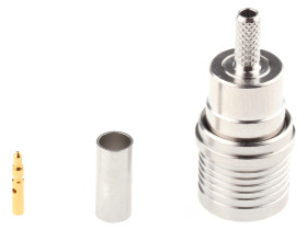 Złącze koncentryczne Montaż na kablu Męski 50Ω typ złącza Złącze QMA 0 to 6GHz Połączenie zagniatane typ kabla RG188,